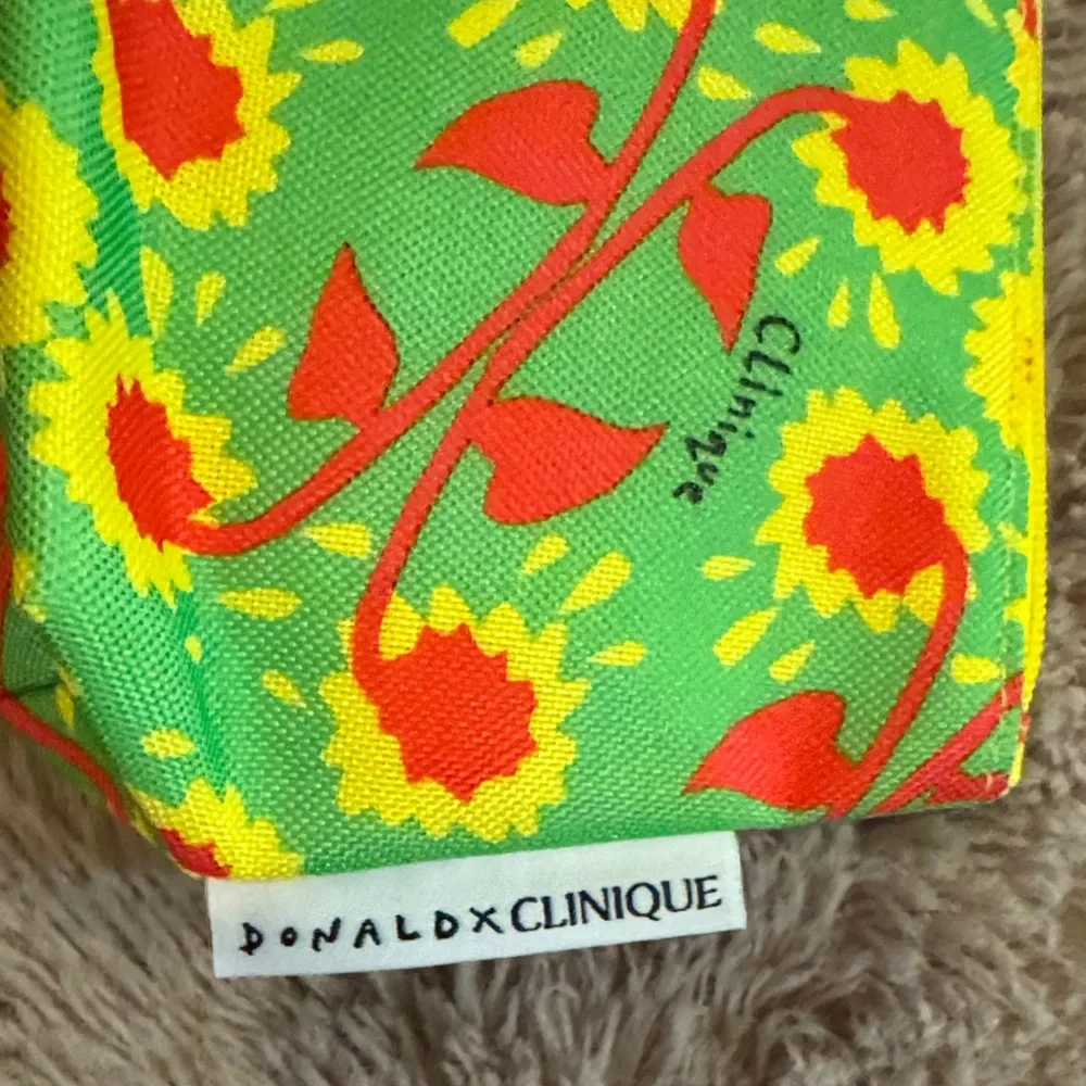 Clinique Sunflower Pattern Cosmetic Pouch